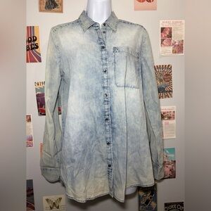 Express Light Blue Denim Shirt